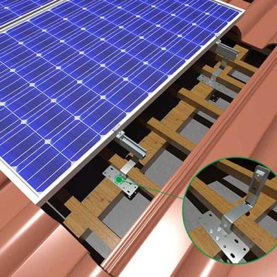 Tile Roof Solar Panel Mounting Structure System